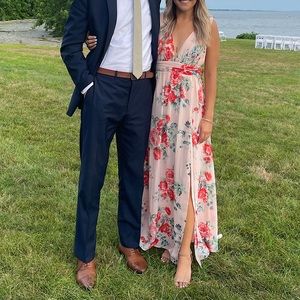 Lulus Maxi Pink Floral Dress - Medium